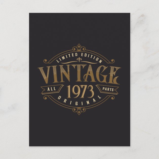 Postal Vintage Rústico 1973  (Anverso)