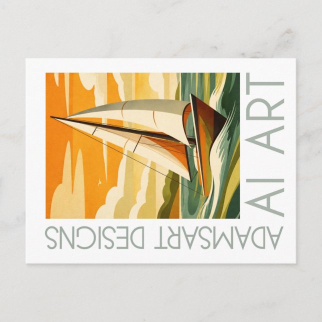 Postal Vintage Sailboat Adventure Retro Nautical  (Anverso)