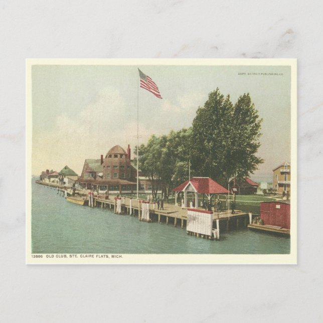 Postal vintage Saint Claire Detroit Michigan (Anverso)