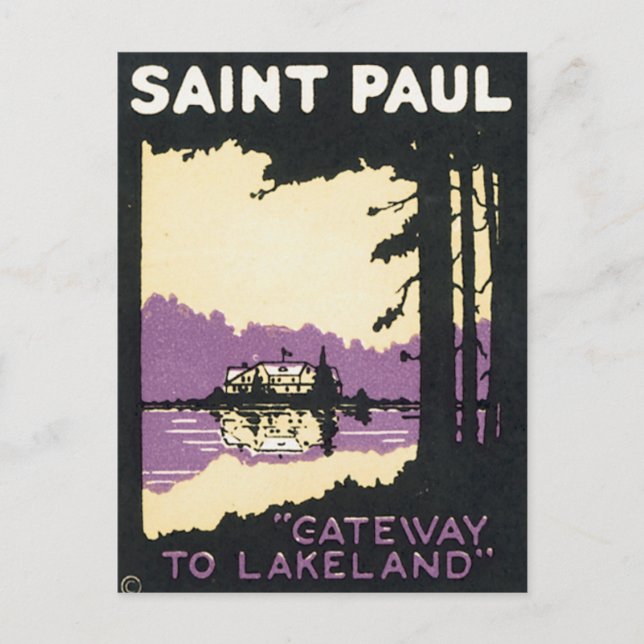 Postal Vintage Saint Paul Lakeland MN (Anverso)