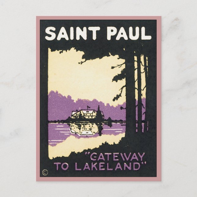 Postal Vintage Saint Paul Lakeland MN (Anverso)