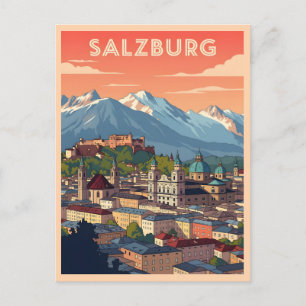 Postal Vintage Salzburg Austria