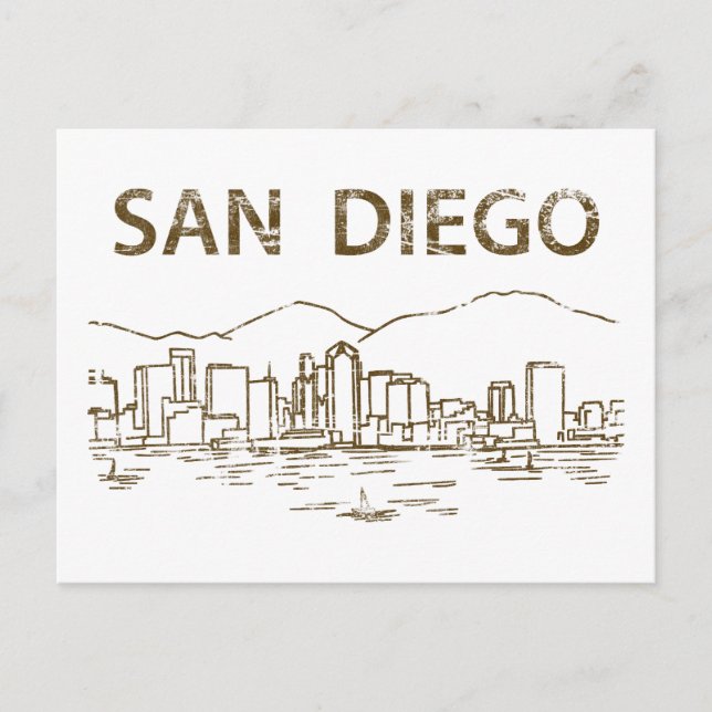 Postal Vintage San Diego (Anverso)