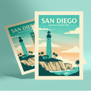 Postal Vintage San Diego