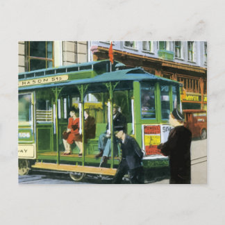 Postal Vintage San Francisco Cable Car