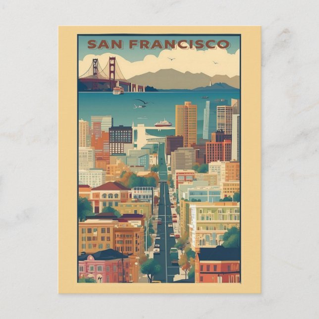 Postal Vintage San Francisco California (Anverso)