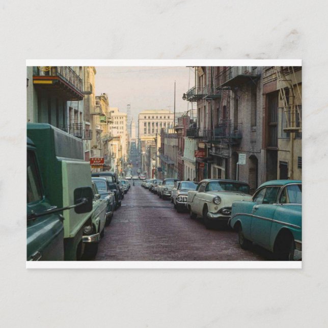 Postal Vintage San Francisco Commercial Street at Keary (Anverso)