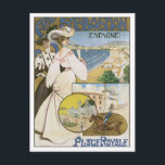 Postal Vintage San Sebastián España<br><div class="desc">San Sebastián Bay España Europa Viajes de moda Arte Nuestra colección de carteles y huellas de viajes antiguos ilustran los exuberantes paisajes de Europa, el paisaje exótico en Marruecos, elegantes hoteles y lujosos complejos de todo el mundo, desde Monte Carlo hasta Pasadena y Bangkok. Visite nostálgicas vacaciones y destinos de...</div>