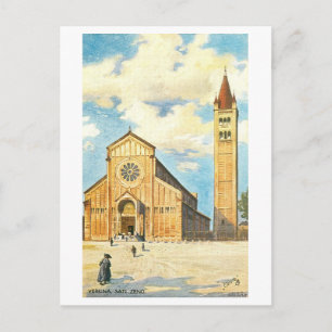 Postal Vintage San Zeno, Verona, Italia