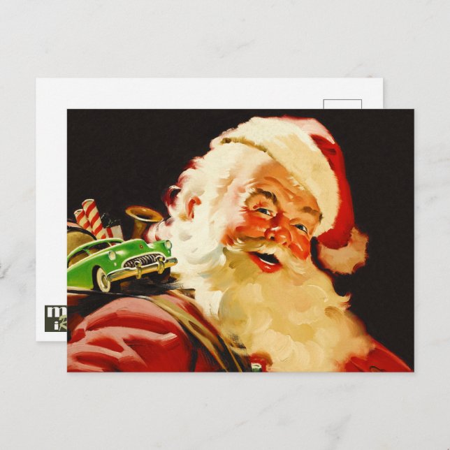 Postal Vintage Santa Claus Navidades (Anverso / Reverso)