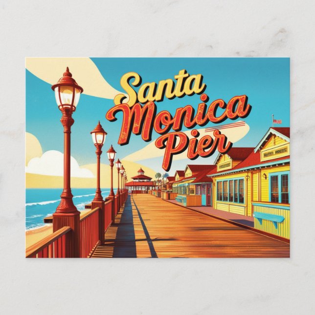 Postal Vintage Santa Monica, California (Anverso)