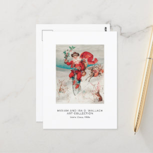 Postal Vintage Santa sobre arte navideño en Navidades de