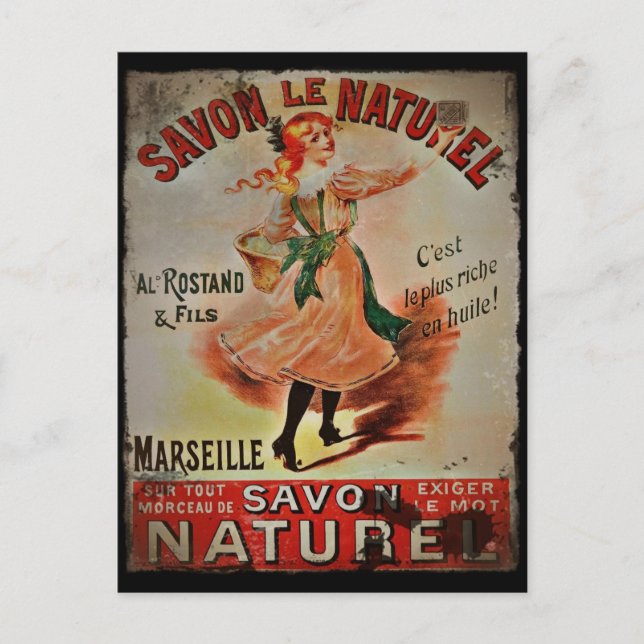 Postal Vintage Savon Naturel (Anverso)