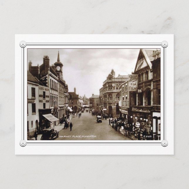 Postal Vintage Scene of Nuneaton, Warwickshire (Anverso)