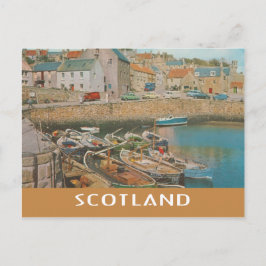 Postal Vintage Scotland Crail Harbour