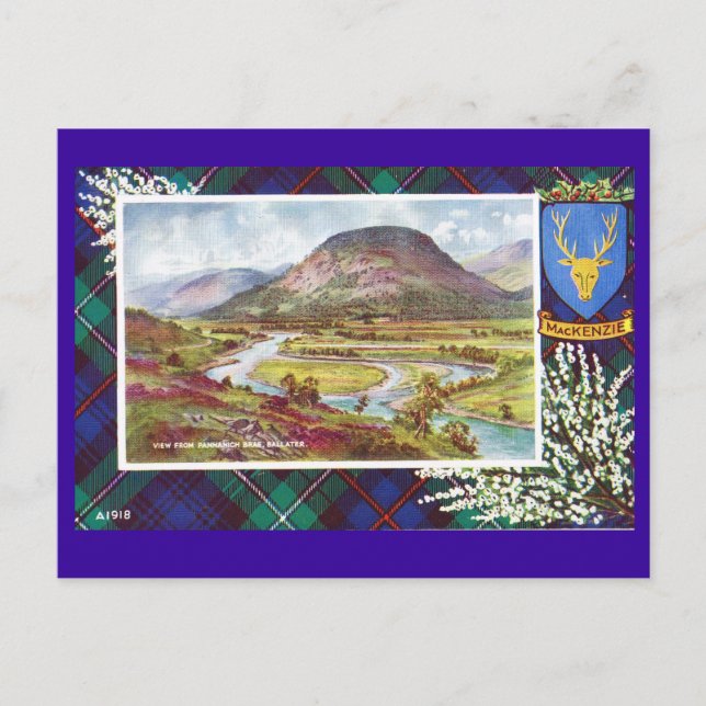Postal Vintage Scotland, Mackenzie tartan, Ballater (Anverso)