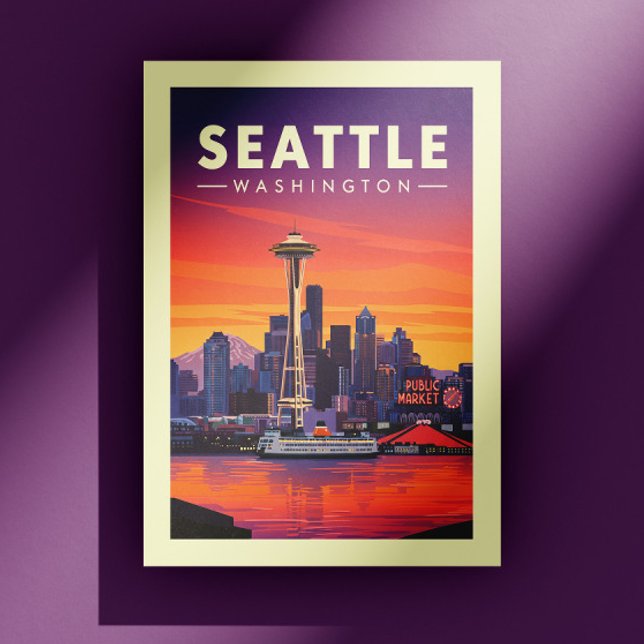 Postal Vintage Seattle Washington (Subido por el creador)