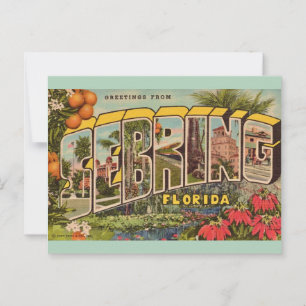 Postal Vintage Sebring Florida 