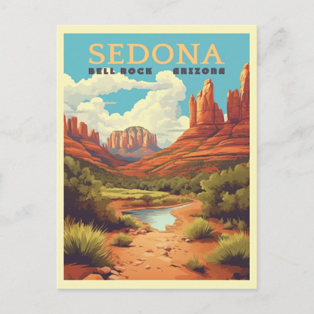 Postal Vintage Sedona Arizona Viajes  (Anverso)