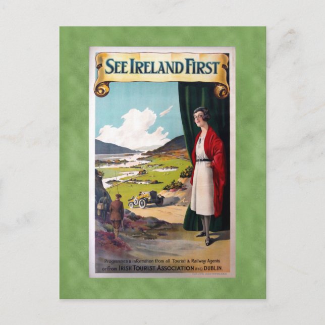 Postal Vintage See Ireland First Travel (Anverso)