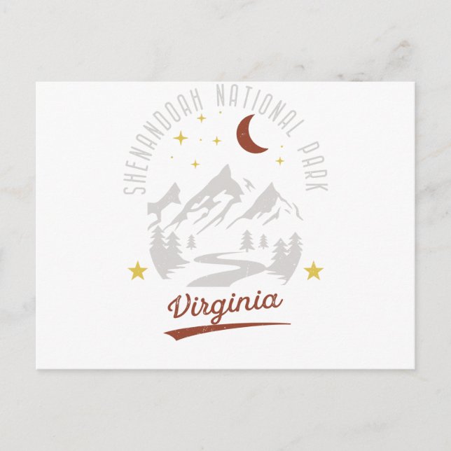 Postal Vintage Shenandoah National Park Virginia (Anverso)