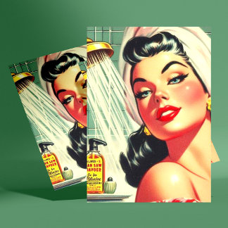 Postal Vintage Shower Pin Up