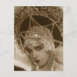 Postal Vintage Showgirl