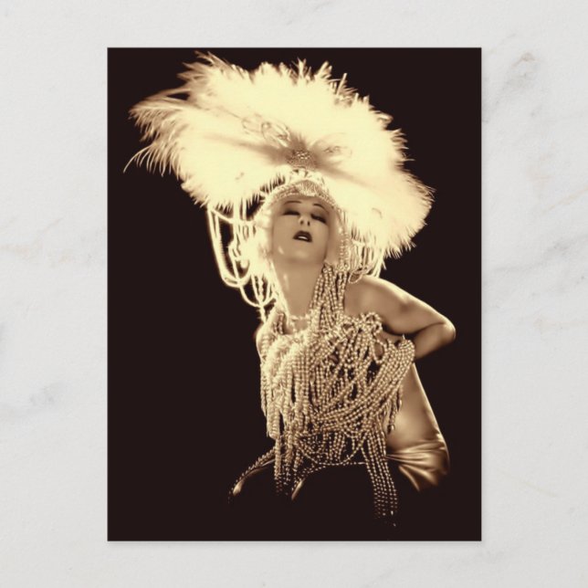 Postal Vintage Showgirl (Anverso)