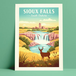 Postal Vintage Sioux Falls South Dakota