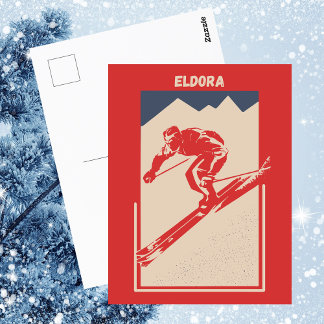 Postal Vintage Ski Colorado Mountain Resort Eldora