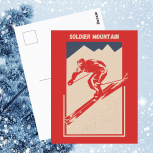 Postal Vintage Ski Idaho Resort Soldier Mountain