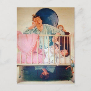 Postal Vintage Sleepy Dad