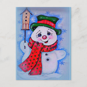 Postal Vintage Snowman