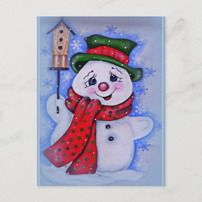 Postal Vintage Snowman (Anverso)