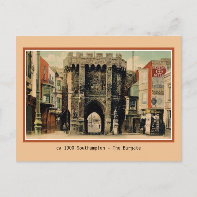 Postal Vintage Southampton The Bargate (Anverso)