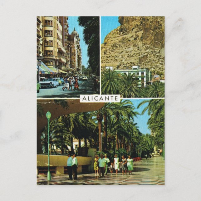 Postal Vintage Spain, Alicante, multiview (Anverso)