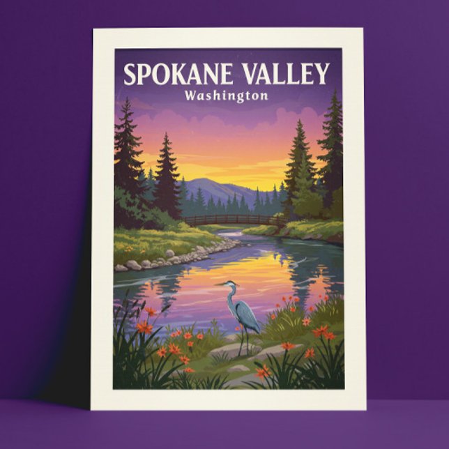 Postal Vintage Spokane Valley Washington (Subido por el creador)