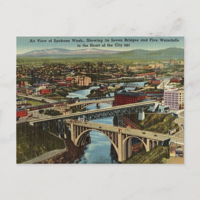 Postal Vintage, Spokane, Washington (Anverso)