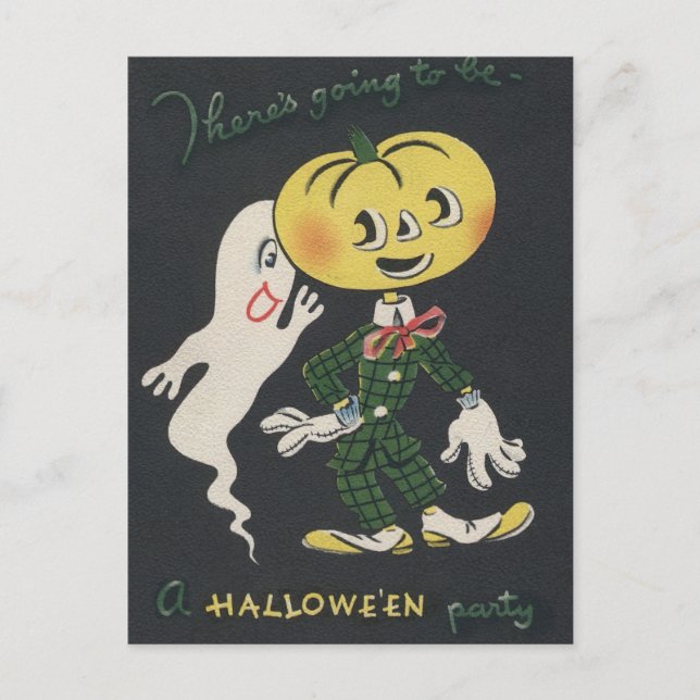 Postal Vintage Spooky Halloween (Anverso)