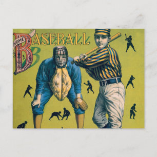 Postal Vintage Sports Baseball Players at the Home Game
