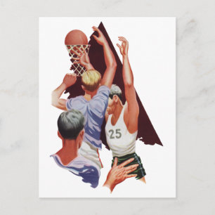 Postal Vintage Sports, Basketball Players in a Game
