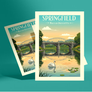 Postal Vintage Springfield Massachusetts