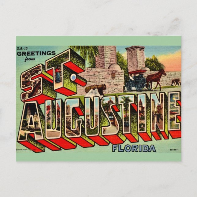 Postal Vintage St Augustine Florida (Anverso)