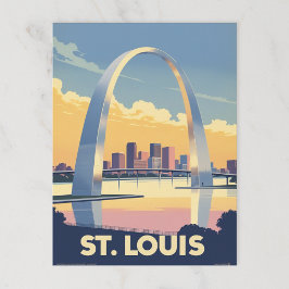 Postal Vintage St. Louis Gateway Arch