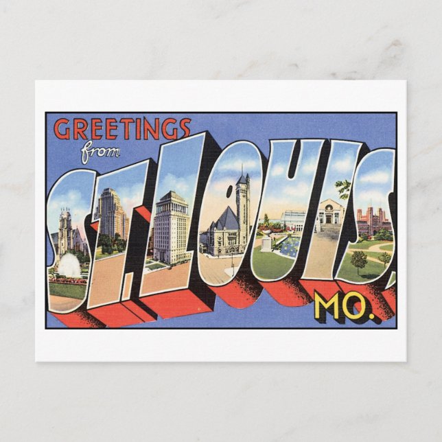 Postal Vintage St. Louis, MO Postcard (Anverso)