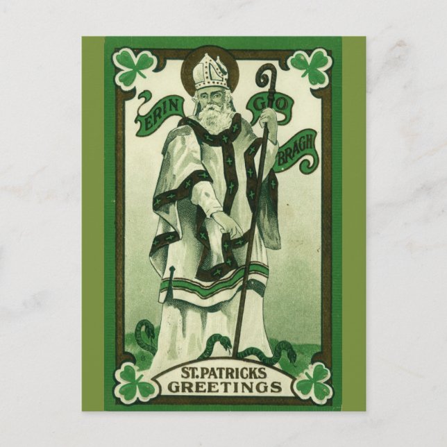 Postal Vintage St Patrick Greetings (Anverso)