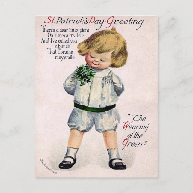 Postal Vintage St Patrick's Day (Anverso)