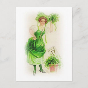 Postal Vintage St. Patricks Day 17 de marzo