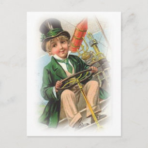 Postal Vintage St Patricks Day Boy