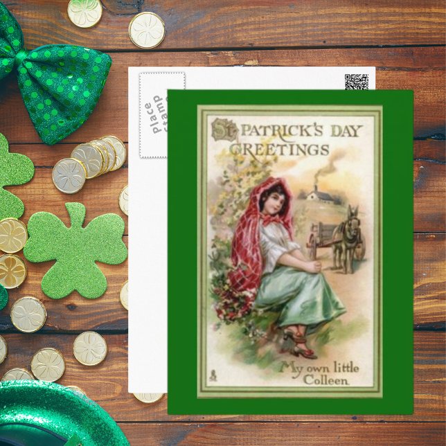 Postal Vintage St. Patrick's Day Greeting (Vintage St. Patrick's Day Greeting Postcard)